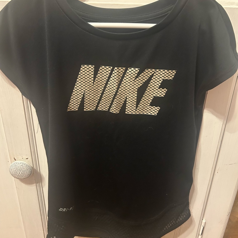 Nike Girls Black Short Sleeve Tee